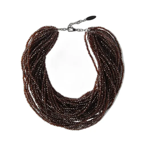 Rows Of Multifaceted Beads Choker