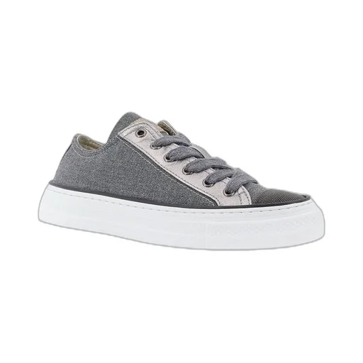 Panelled Lace-Up Sneakers