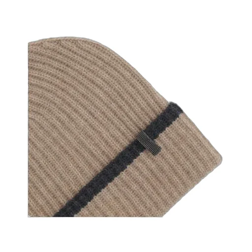 Embellished Ribbed-Knit Beanie