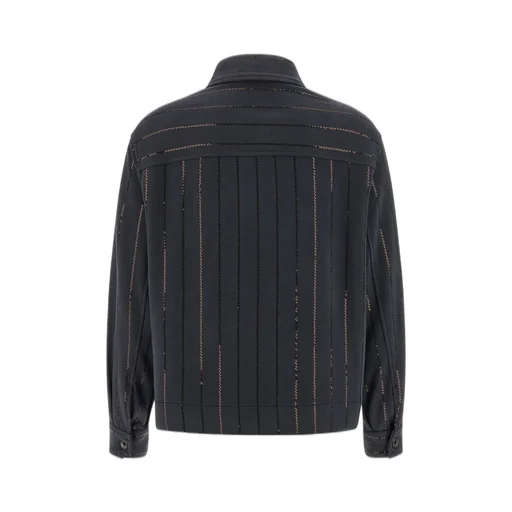 Sequin Embellished Fleece Shirt