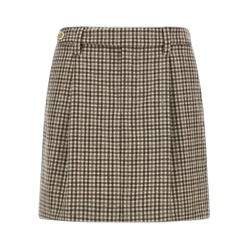 Checked Pleated Mini Skirt