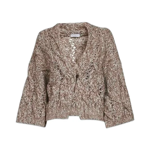 Wide Sleeved Knitted Cardigan