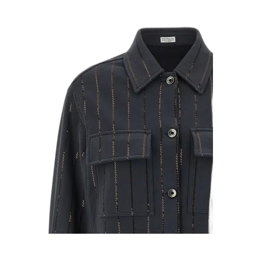 Sequin Embellished Fleece Shirt