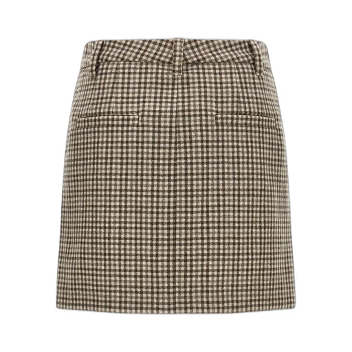 Checked Pleated Mini Skirt
