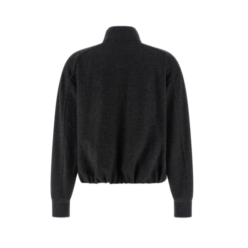 High Neck Long-Sleeved Sweatshirt