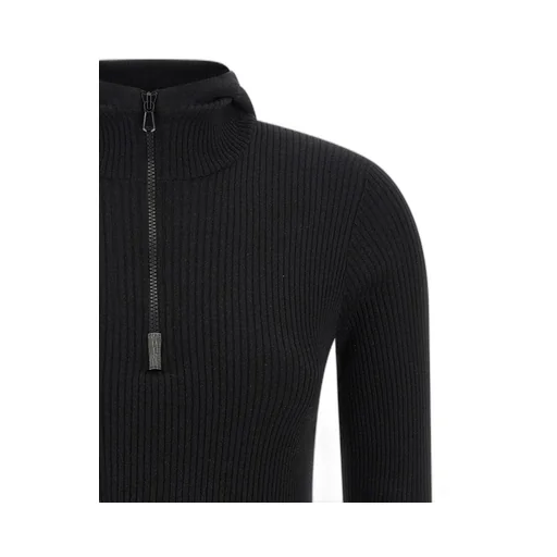Hooded Ribbed Sweater