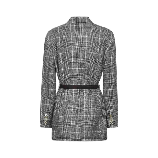 Checked Belted Jacket