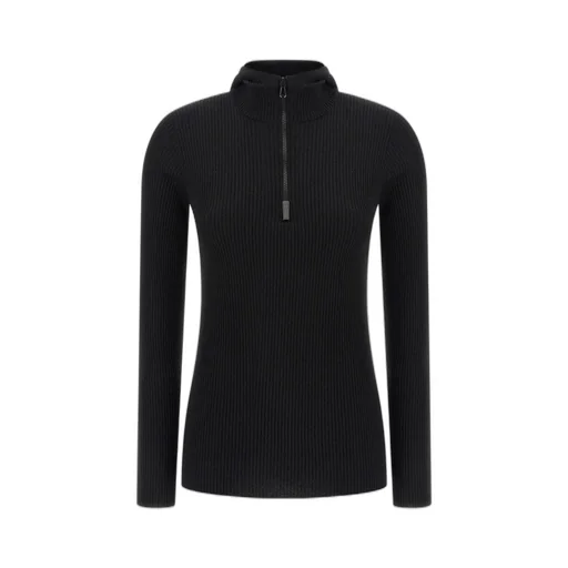 Hooded Ribbed Sweater