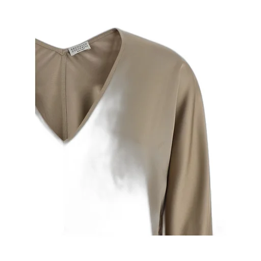 V-Neck Long-Sleeved Blouse
