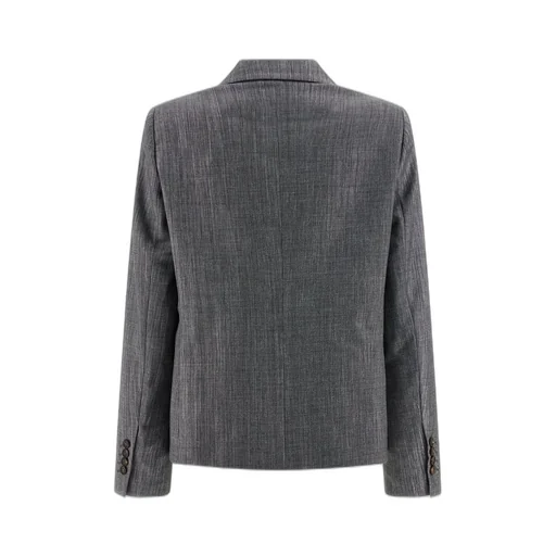 Monile Detailed Double-Breasted Blazer