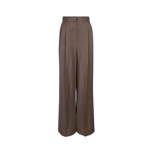 Pleated Straight-Leg Trousers
