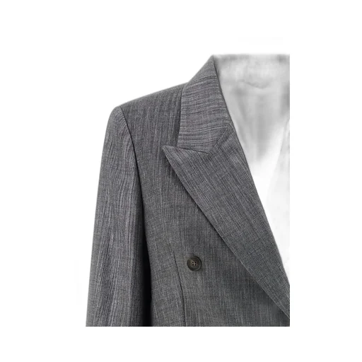 Monile Detailed Double-Breasted Blazer