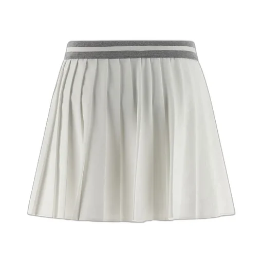 Logo Pleated Skirt