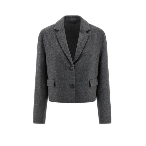 Single-Breasted Cropped Jacket