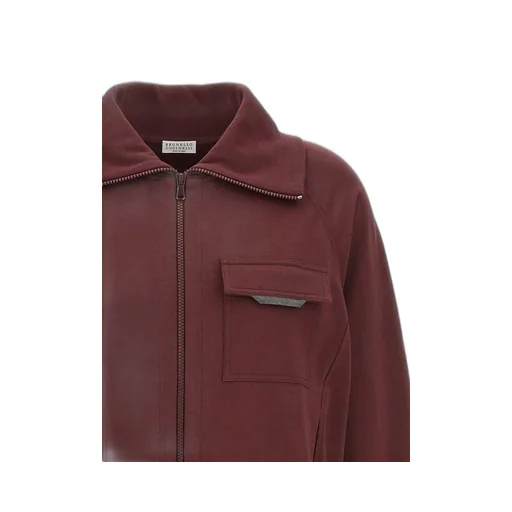 Pocket-Detail Zip-Up Sweatshirt