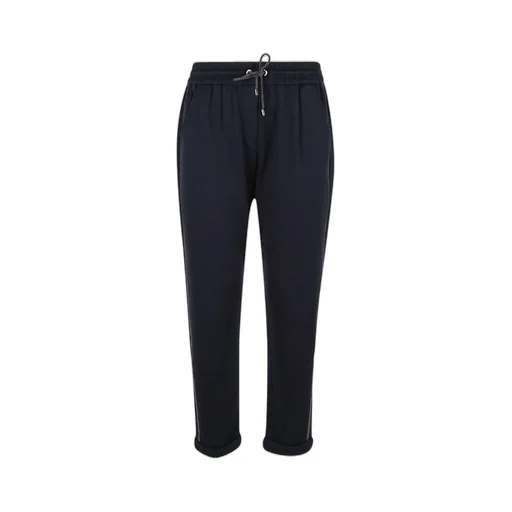 High-Waisted Drawstring Track Pants