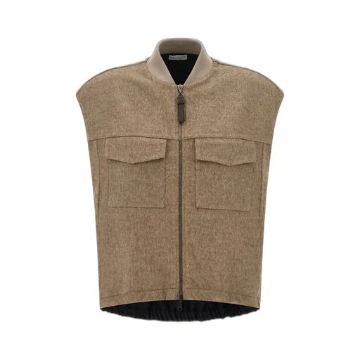Zip-Up Cap Sleeved Gilet