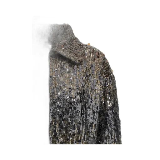 Sequin Embellished Zipped Cardigan