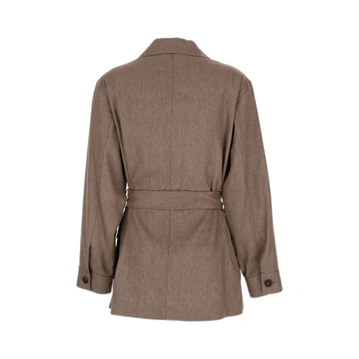 Long-Sleeved Belted Jacket