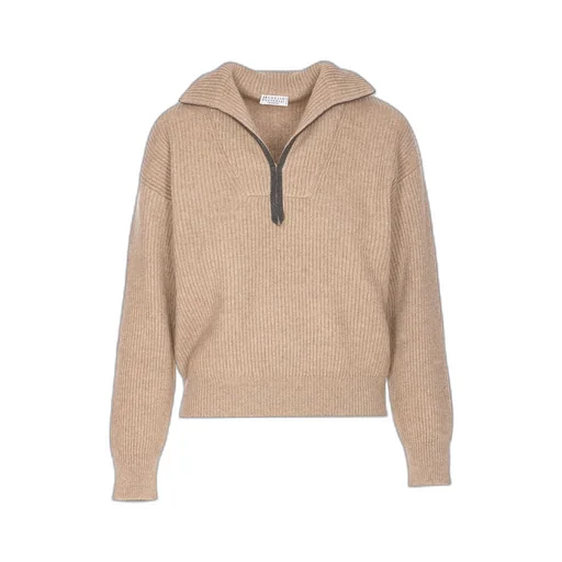 Long-Sleeved Half-Zipped Jumper