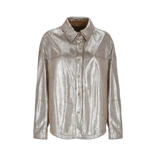 Long-Sleeved Leather Shirt