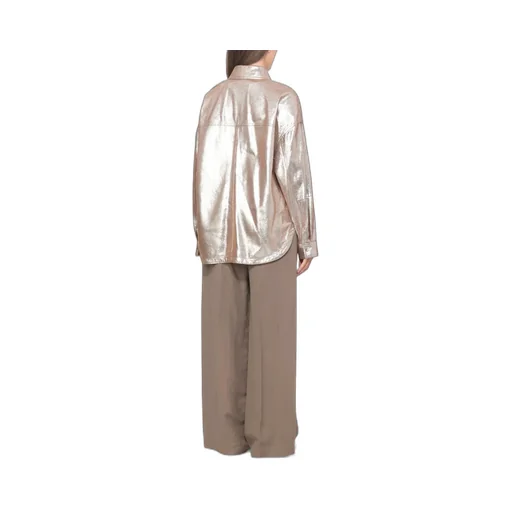 Long-Sleeved Leather Shirt