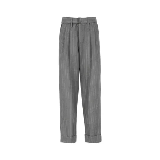 Pinstriped Cropped Pants