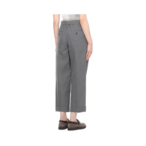 Pinstriped Cropped Pants