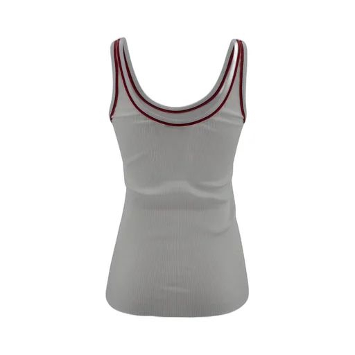 Piped-Trim Ribbed Tank Top