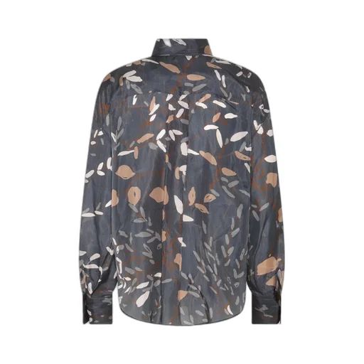 Pattern Printed Button-Up Shirt