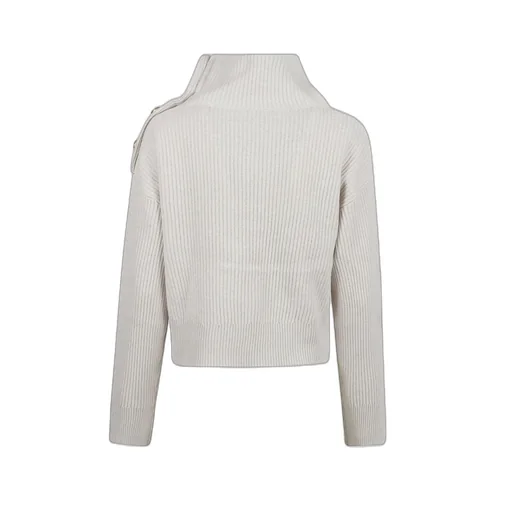 Button Detailed Turtleneck Jumper