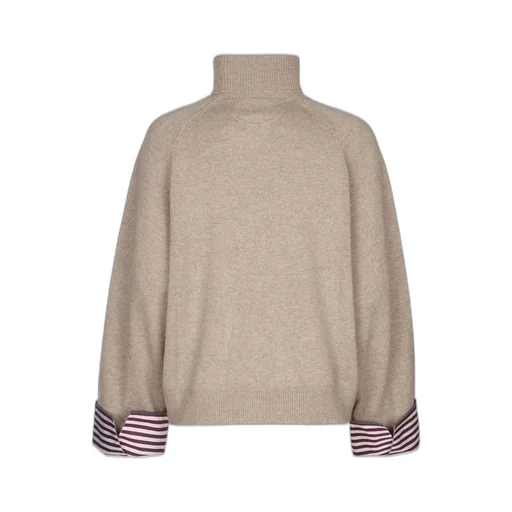 Roll Neck Stripe Detailed Sweater
