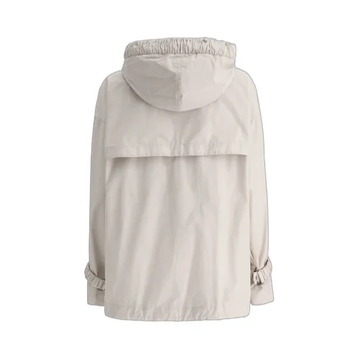 Long-Sleeved Drawstring Hooded Jacket