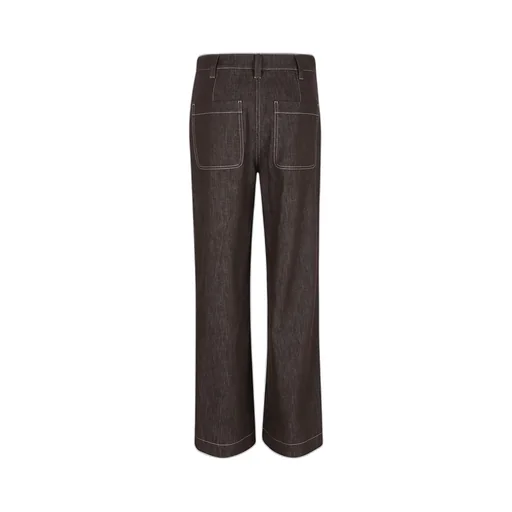 Box-Pleat Detailed Straight-Leg Trousers