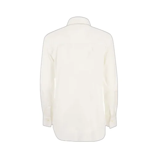 Monili Chain-Embellished Curved Hem Shirt