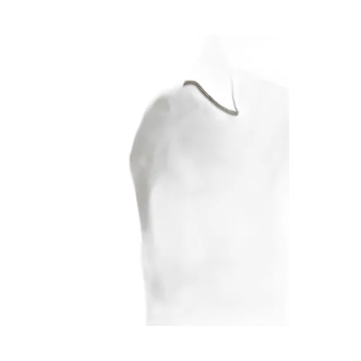 Monili Chain-Embellished Curved Hem Shirt