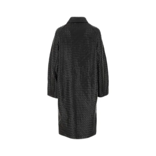 Intrecciato Leather Coat