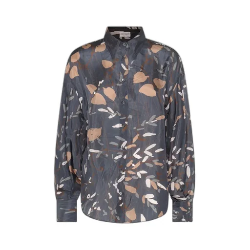 Pattern Printed Button-Up Shirt