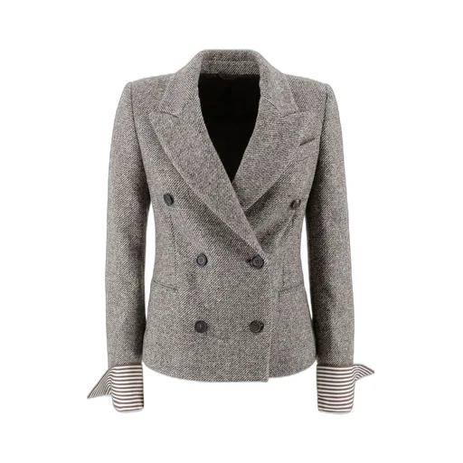 Peak Lapel Double-Breasted Blazer