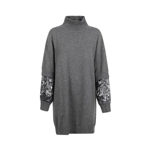 Sequin Embellished Knitted Mini Dress