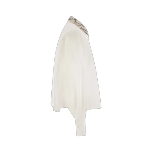 Floral Embroidered Long-Sleeved Shirt