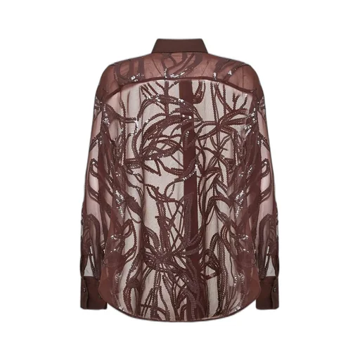 Sequin Embellished Long-Sleeved Shirt