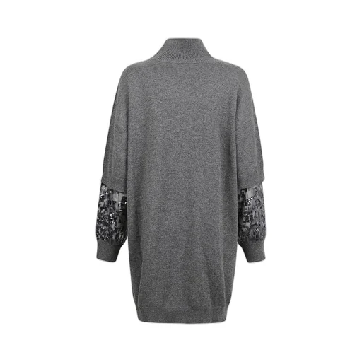 Sequin Embellished Knitted Mini Dress