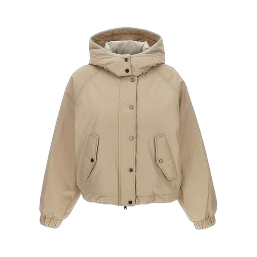 Buttoned Cropped Down Jacket