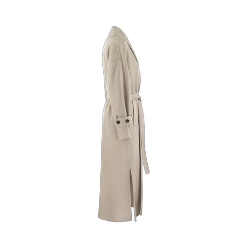 Monil-Embellished Tied-Waist Coat