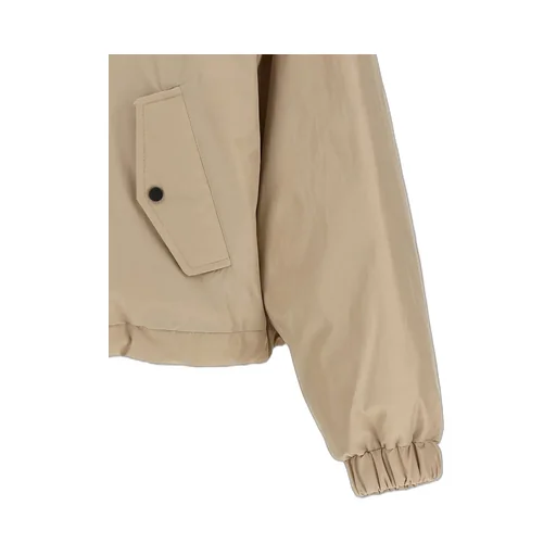 Buttoned Cropped Down Jacket