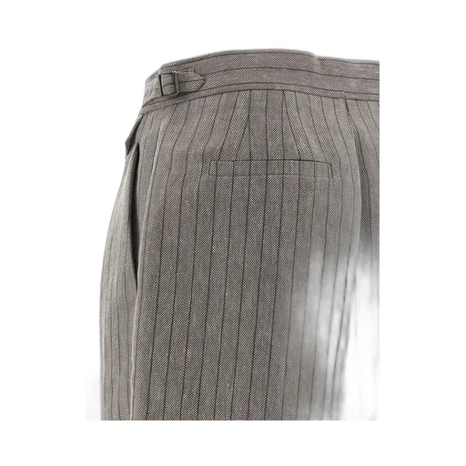 Stripe Detailed Pleated Shorts