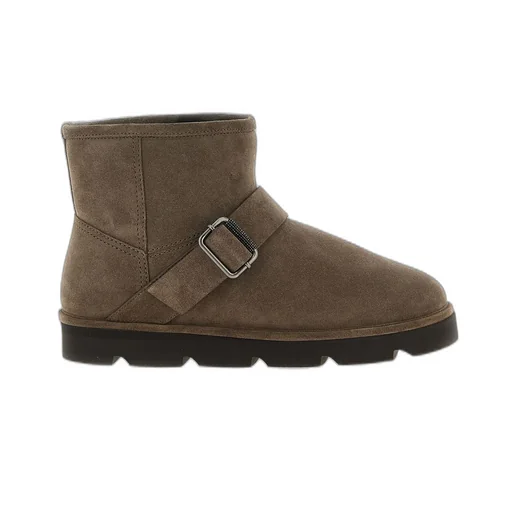 Monile Detailed Buckle Strap Ankle Boots