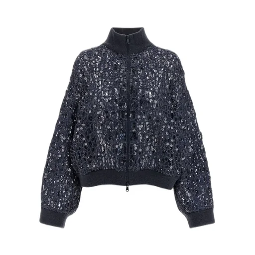 Dazzling Embroidered Knit Cardigan
