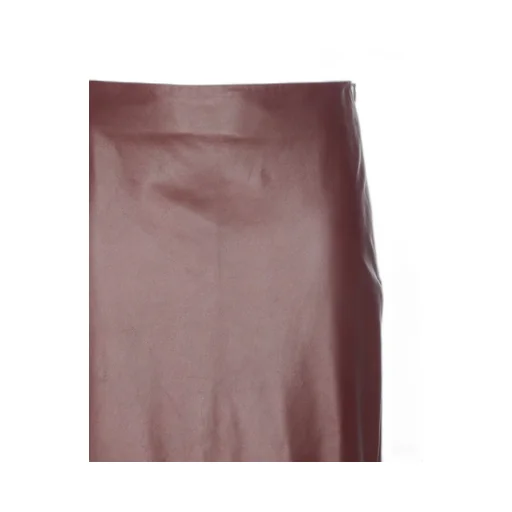 Column Long Leather Skirt